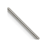 Sterling Silver 1.6mm Round Snake Chain - 2