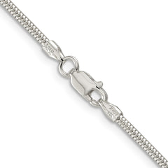 Sterling Silver 2mm Round Snake Chain - 9