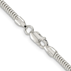 Sterling Silver 3mm Round Snake Chain - 8