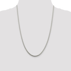 Sterling Silver 3mm Round Snake Chain - 8