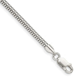 Sterling Silver 3mm Round Snake Chain - 10