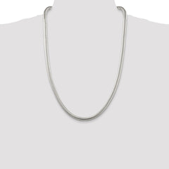 Sterling Silver 6mm Round Snake Chain - 5