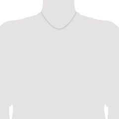 Sterling Silver Rhodium-plated 1mm Round Spiga Chain - 7