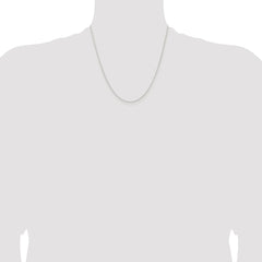 Sterling Silver Rhodium-plated 1mm Round Spiga Chain - 8