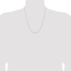 Sterling Silver Rhodium-plated 1mm Round Spiga Chain - 9
