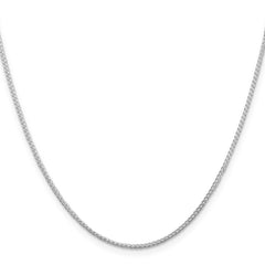 Sterling Silver Rhodium-plated 1.25mm Round Spiga Chain - 6