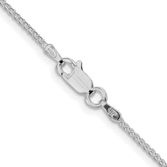 Sterling Silver Rhodium-plated 1.25mm Round Spiga Chain - 6