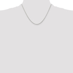 Sterling Silver Rhodium-plated 1.25mm Round Spiga Chain - 6