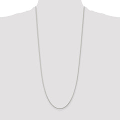 Sterling Silver Rhodium-plated 1.25mm Round Spiga Chain - 7