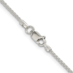 Sterling Silver 1.5mm Round Spiga Chain - 12