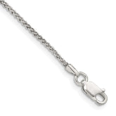 Sterling Silver 1.5mm Round Spiga Chain Anklet - 2