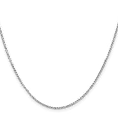 Sterling Silver Rhodium-plated 1.5mm Round Spiga Chain - 7