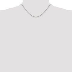 Sterling Silver Rhodium-plated 1.5mm Round Spiga Chain