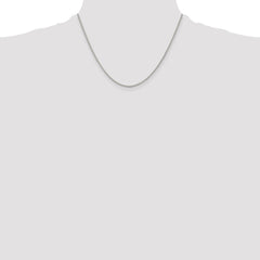 Sterling Silver Rhodium-plated 1.5mm Round Spiga Chain - 5