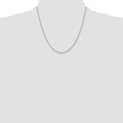 Sterling Silver Rhodium-plated 1.5mm Round Spiga Chain - 2