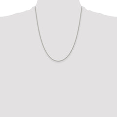 Sterling Silver Rhodium-plated 1.5mm Round Spiga Chain - 7