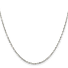 Sterling Silver 1.6mm Round Spiga Chain - 9