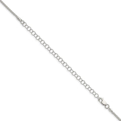 Sterling Silver 1.6mm Round Spiga Chain w/4in ext.