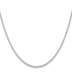 Sterling Silver Rhodium-plated 1.6mm Round Spiga Chain - 4