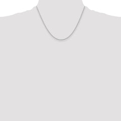 Sterling Silver Rhodium-plated 1.6mm Round Spiga Chain - 5