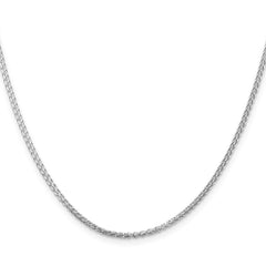 Sterling Silver Rhodium-plated 1.75mm Round Spiga Chain - 9