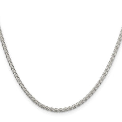 Sterling Silver 2.5mm Round Spiga Chain - 9