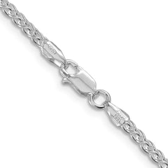 Sterling Silver Rhodium-plated 2.5mm Round Spiga Chain - 9