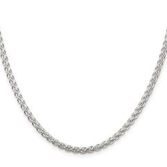 Sterling Silver 3mm Round Spiga Chain - 9