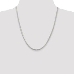 Sterling Silver 3mm Round Spiga Chain - 7