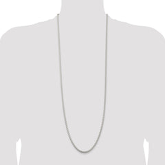Sterling Silver 3mm Round Spiga Chain - 9