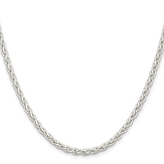 Sterling Silver 3.7mm Round Spiga Chain - 7