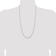 Sterling Silver 3.7mm Round Spiga Chain - 7