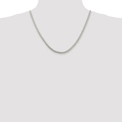 Sterling Silver Rhodium-plated 4mm Round Spiga Chain - 3