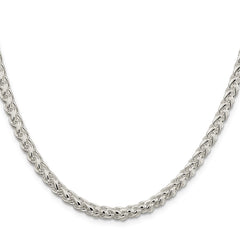 Sterling Silver 5mm Round Spiga Chain - 5