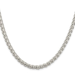 Sterling Silver Rhodium-plated 5mm Round Spiga Chain - 3