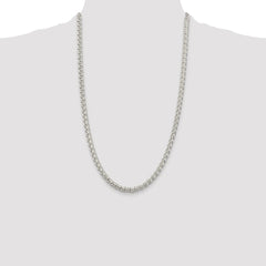 Sterling Silver Rhodium-plated 5mm Round Spiga Chain - 3