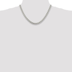 Sterling Silver 6mm Round Spiga Chain - 3