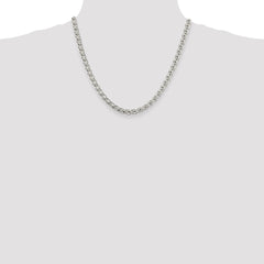 Sterling Silver 6mm Round Spiga Chain - 4