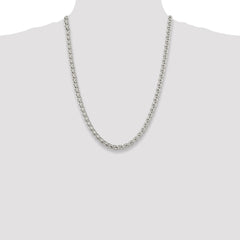 Sterling Silver 6mm Round Spiga Chain