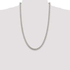 Sterling Silver 6mm Round Spiga Chain - 2