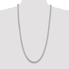 Sterling Silver 6mm Round Spiga Chain - 6