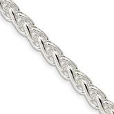 Sterling Silver 6mm Round Spiga Chain - 4