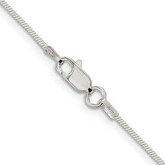 Sterling Silver 1mm Square Snake Chain - 4