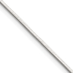 Sterling Silver Polished 1.15mm Square Snake Chain - 4