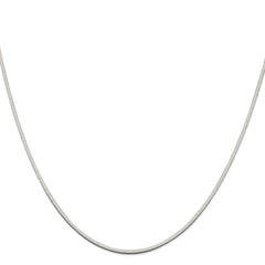 Sterling Silver 1.25mm Square Snake Chain - 4