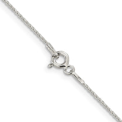 Sterling Silver .85mm Diamond-cut Round Spiga Chain - 8