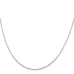 Sterling Silver Rhodium-plated .85mm Diamond-cut Round Spiga Chain - 7