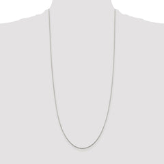 Sterling Silver Rhodium-plated .85mm Diamond-cut Round Spiga Chain - 7