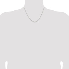 Sterling Silver .95mm Diamond-cut Round Spiga Chain w/2in ext.