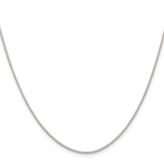 Sterling Silver Rhodium-plated .95mm Diamond-cut Round Spiga Chain - 7